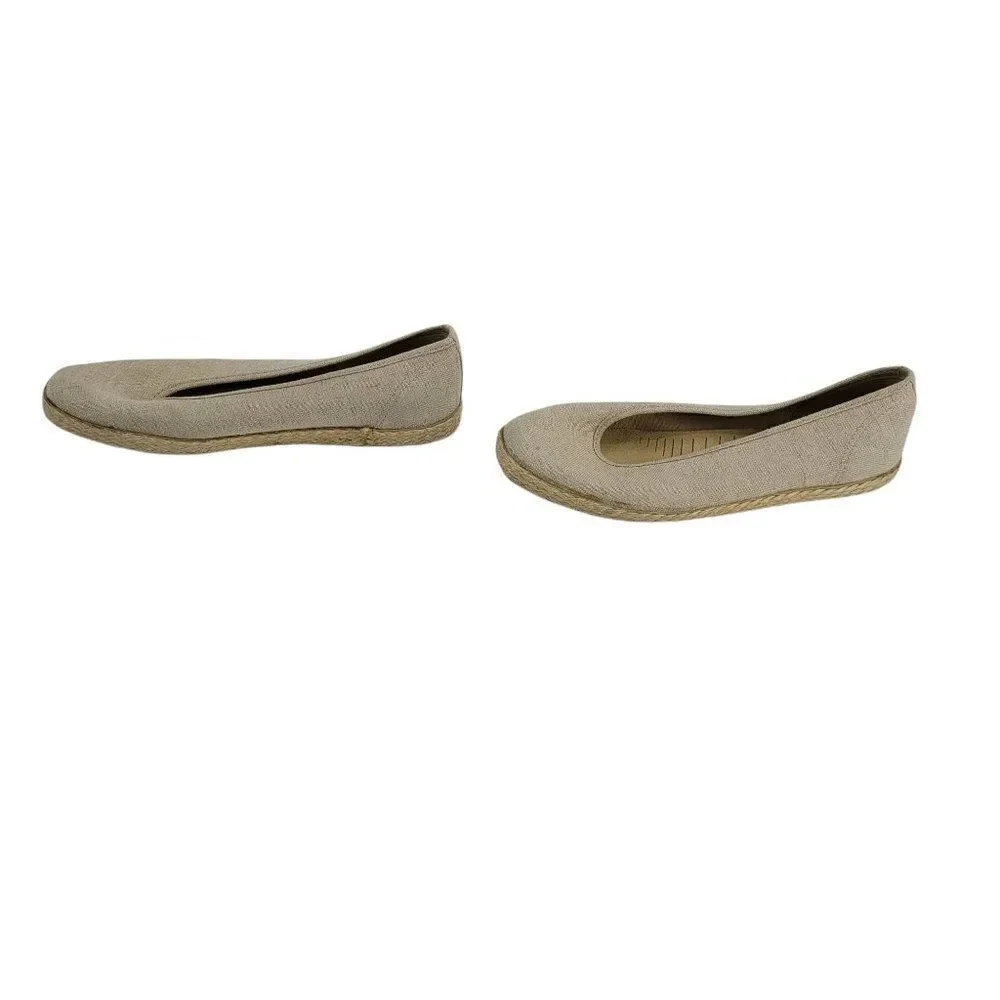 Liz Claiborne Vintage Samba Comfort‎ Espadrille Flats Arch Support Tan Sz 7
